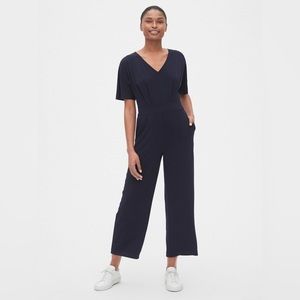 NWT Gap Kimono Sleeve Wide-Leg Navy Jumpsuit with Pockets